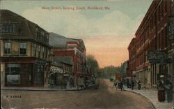 Main Street Looking South Rockland, ME Postcard Postcard Postcard