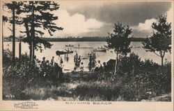 Bathing Beach Pocono Pines Assembly Postcard