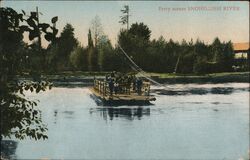 Ferry Acroos Snohomish River Washington Ferries Postcard Postcard Postcard