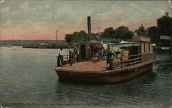 The Chain Ferry Boart - Riverside Roundout to Port Ewan Postcard