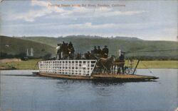 Ferrying Stages across Eel River Postcard