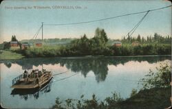 Ferry Crossing the Williamette Postcard