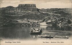 The Ferry, Shoshone Falls Kimberly, ID Postcard Postcard Postcard