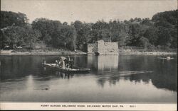 Ferry Across Delaware River Postcard