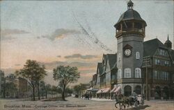 Coolidge Corner and Beacon Street Postcard