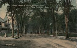 Broad Street W. From Williams Street Postcard