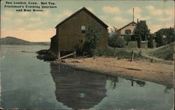 Red Top, Freshman's Training Quarters and Boat House Postcard