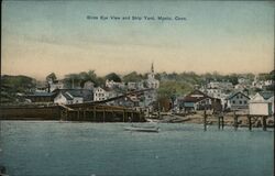 Birds Eye View and Shipyard Postcard