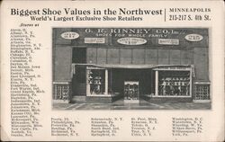 Biggest Shoe Values in the Northwest; World's Largest Exclusive Shoe Retailers Postcard