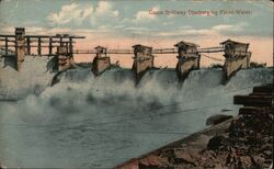 Gatun Spillway discharging flood-water Panama Postcard Postcard Postcard