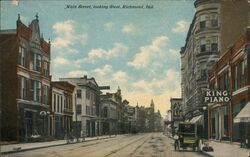 Main Street Looking West Richmond, IN Postcard Postcard Postcard