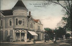 The Auditorium & Main ST Postcard