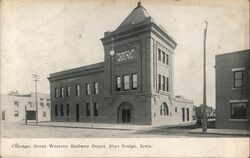 Chicago, Great Western Railway Depot Postcard