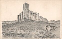 Proposed All Souls Memorial Chapel Death Valley, CA Postcard Postcard Postcard