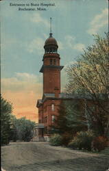 Entrance to State Hospital Postcard