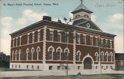 St. Mary's Polich Parochial School Postcard