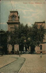 Court House Hillsboro, IL Postcard Postcard Postcard