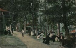 People in the park - Orange Lake Newburgh, NY Postcard Postcard Postcard