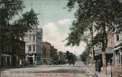 A High Street Business Section, Showing the Auditorium BUilding on the Left Postcard