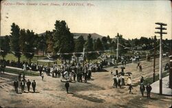 Vinta County COurt House Evanston, WY Postcard Postcard Postcard