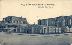 Holy Spirit Catholic Church and Parsonage Postcard