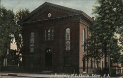 Broadway M. E. Church Salem, NJ Postcard Postcard Postcard