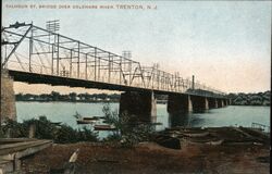 Calhoun St. Bridge Over Deleware River Postcard