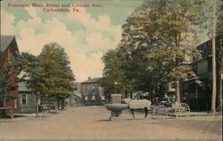 Fountain Main Street and Lincoln Avenue Postcard