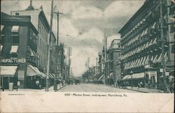 Market Street, Looking East Harrisburg, PA Postcard Postcard Postcard