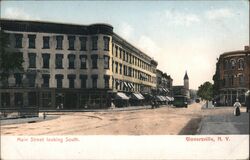 Main Street Looking South Gloversville, NY Postcard Postcard Postcard