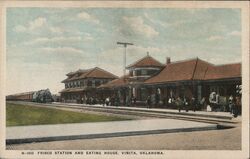 Frisco Station and Eating House Vinita, OK Postcard Postcard Postcard