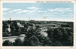 Looking Northeast from Court House Vinita, OK Postcard Postcard Postcard