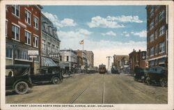 Main Street Looking North from Central Avenue Postcard