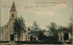 Catholic Church and Grounds Postcard