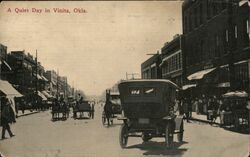 A Quiet Day in the Business District Vinita, OK Postcard Postcard Postcard