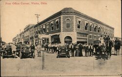 Post Office Corner Vinita, OK Postcard Postcard Postcard