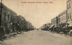 Popular Shopping District Vinita, OK Postcard Postcard Postcard