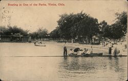 Boating in One of the Parks Vinita, OK Postcard Postcard Postcard