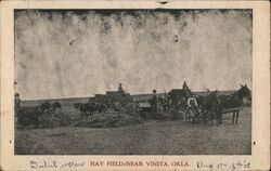 Hay Field Near Vinita Oklahoma Postcard Postcard Postcard