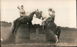 Harmon Sisters Youngest Trick Ropers and Riders in the World Postcard