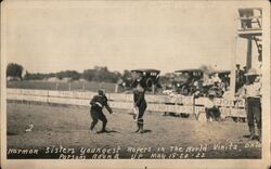 Harmon Sisters Youngest Ropers in the World Vinita, OK Postcard