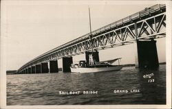 Sailboat Bridge - Grand LAke Disney, OK Postcard Postcard Postcard