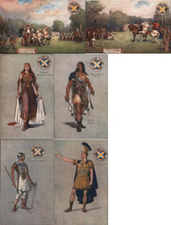 Set of 6: St. Albans Pageant Tuck's Oilette Series Postcard Postcard Postcard