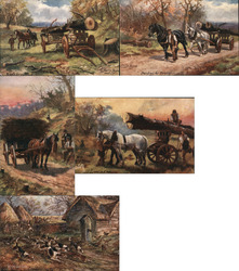 Harry Payne Horse Drawn Lumber Team Horses Postcard Postcard Postcard