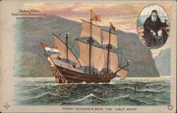 Henry Hudson's Ship, The "Half Moon" New York, NY 1909 Hudson-Fulton Celebration Postcard Postcard Postcard