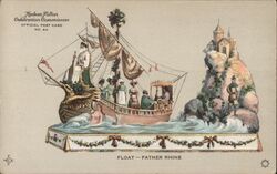 Father Rhine Float Postcard