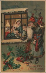 A Merry Christmas Santa Claus Postcard Postcard Postcard