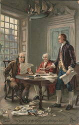 Drafting of the Declaration of Independence Postcard