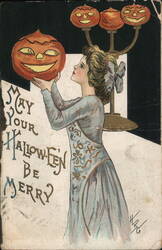 May Your Hallowe'en Be Merry Postcard Postcard