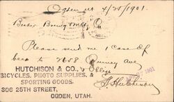 Hutchison & Co Ogden UT Advertising Postcard Postcard